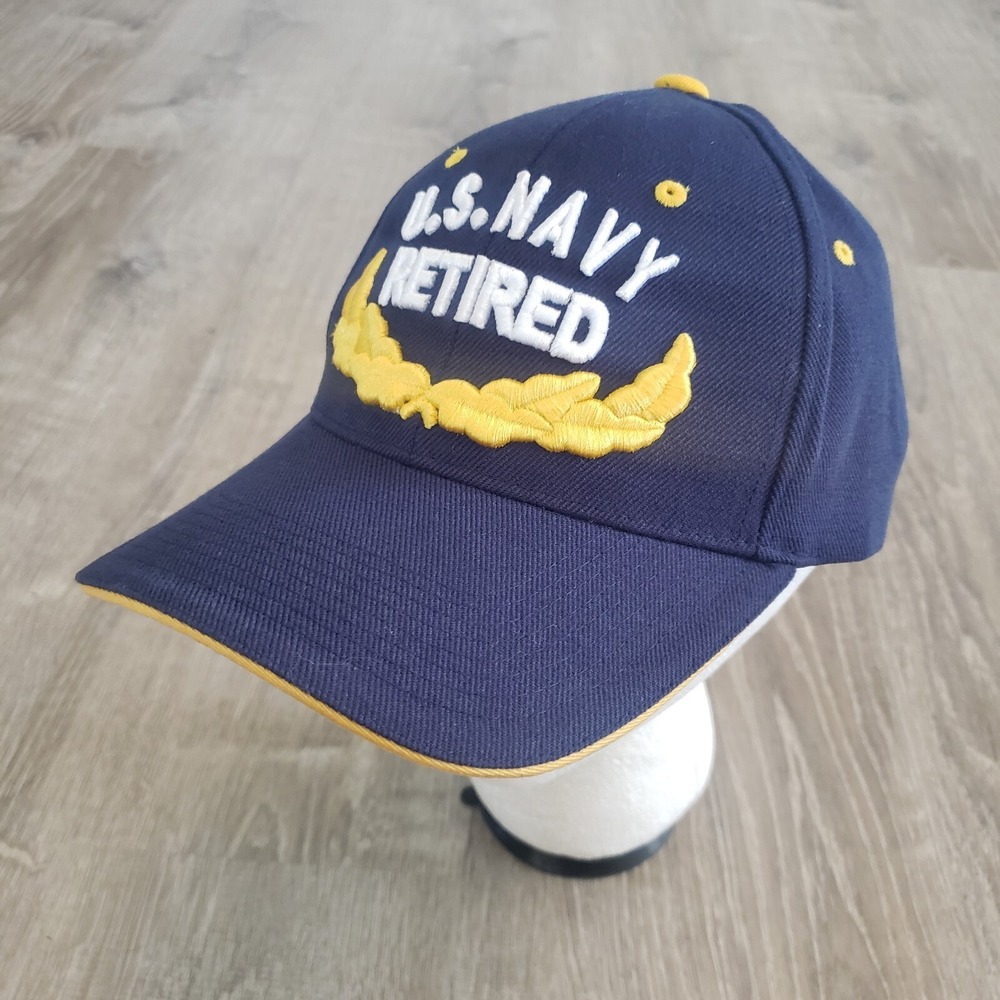 US Navy Retired Officer Adjustable‎ Strapback Baseball Hat Cap Scrambled Eggs